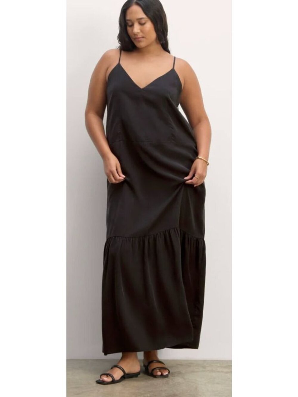 NWT Everlane The Long Weekend Dress in Butterlite Black-sz 0